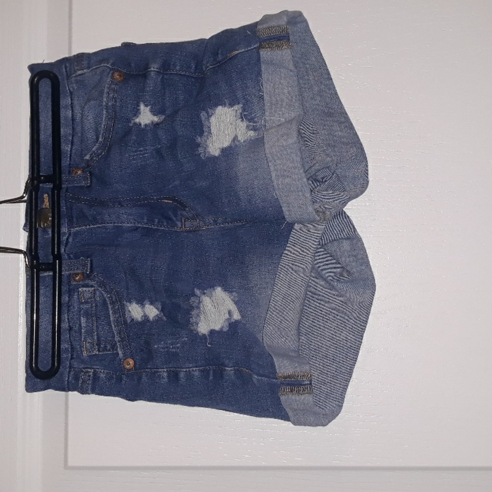 Aeropostale high rise ripped jean shorts